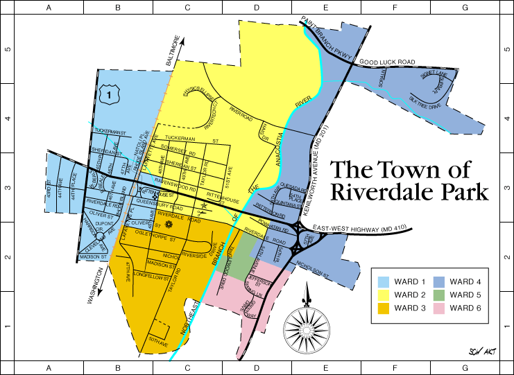 Map of Riverdale Park with Council Wards marked